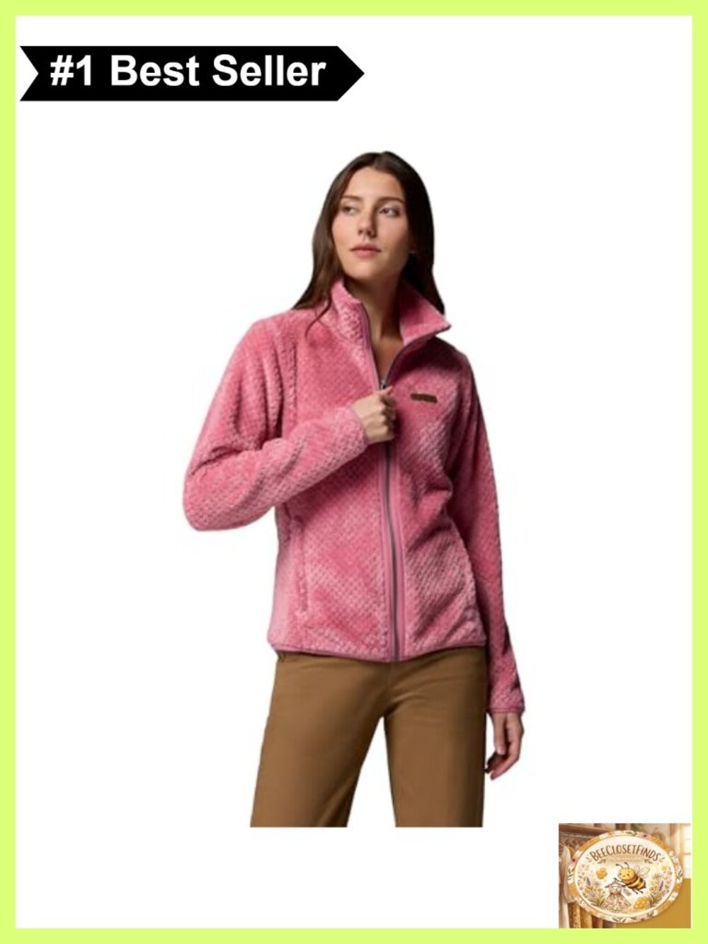 High-Pile Sherpa Fleece Full Zip Jacket Stand-Up Collar